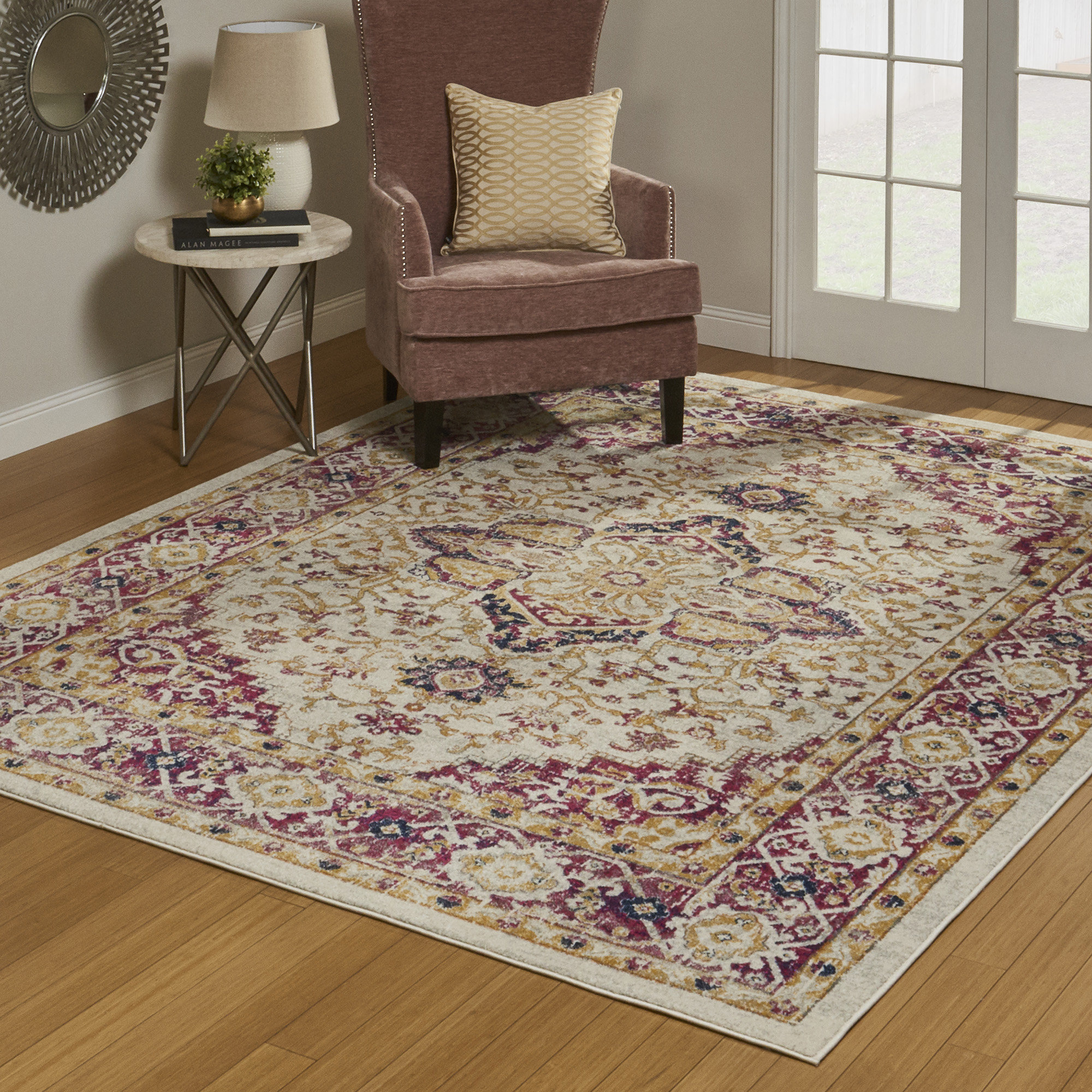 Gertmenian Scanda Bristol Moroccan Bohemian Ivory/Magenta/Orange