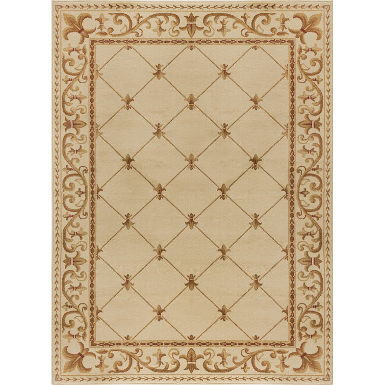 Clarence Oriental Brass/Fawn Beige/Bone Ivory Area Rug