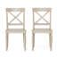 Ensemble de chaises de salle à manger en bois d'acacia, 2 pièces, blanc antique-119188440-119188443