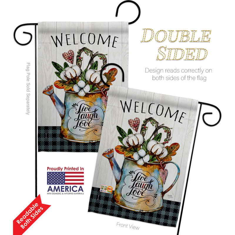 Double Sided 18.5'' H x 13'' W Polyester Flag Set