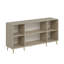 Console moderne, couleur grès, 70,9 po x 35,4 po x 17,7 po | 100% panneau de particules enduit de mélamine, épaisseur: 0,7 pouce | Design élégant pour le salon, le vestibule et le bureau | Solution de rangement durable et élégante
