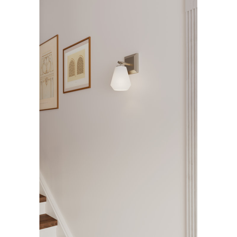 Applique murale pour salle de bain 1 lumière Siena 9,5 po de hauteur, Nickel