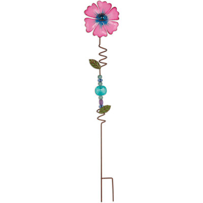 Sprial Pink Flower Mini Stake - 107516AE4CFC4574A6DA2B4F444BDC7D