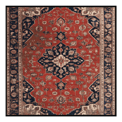 Machine Washable Persian Brown Area Rug