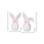 Œuf en résine 7,5 po avec oreilles de lapin et nœud papillon