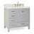 Ariel Cambridge 36 In. Right Offset Vanity With 2 In. Carrara Marble Countertop-105903777