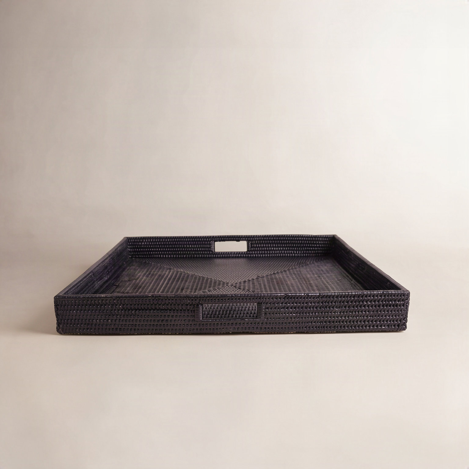 Edmond Decorative Tray, Espresso, 3" H x 24" W x 24" D, No Bundle