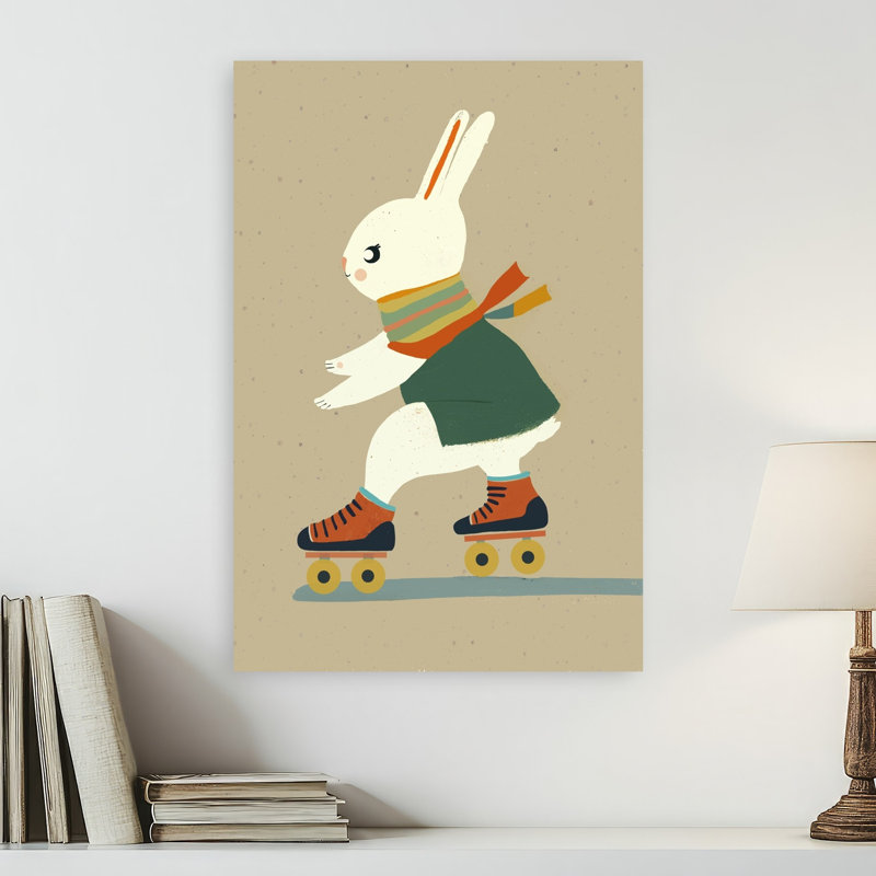 Reproduction d'art rétro sans titre, forêt de lapins rétro, 24" H x 16" W