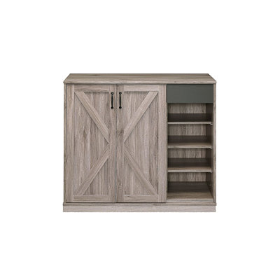 Armoire de rangement pour chaussures 19 paires en brun