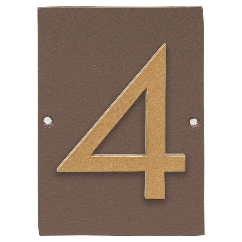 Plaque murale rectangulaire, Sable / or, Oui