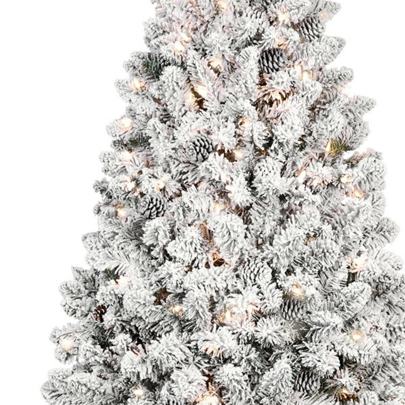 Sapin de Noël enneigé 6 pi avec lumières