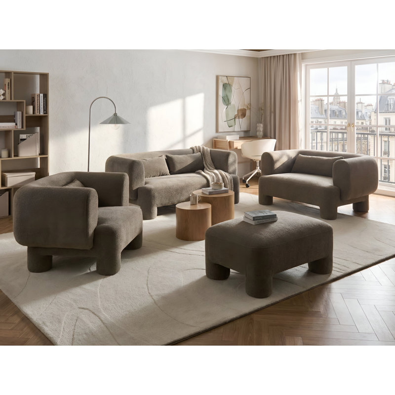 Taquil 4 - Piece Living Room Set, Brown, Brown