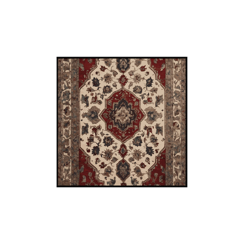 Tapis brun lavable à la machine, Carré 3 pi