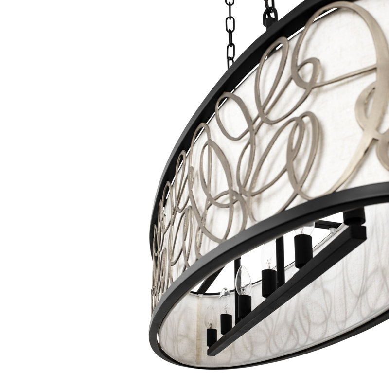 Luminaire suspendu linéaire 6 lumières Scribble