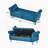 62.2 Inch Soft Velvet Storage Bench With Crystal Buttons And 1 Pillow, For Bedroom And Living Room,(Blue)-1715468143