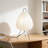 19.3" Rice Paper Lamp, Japanese Paper Table Lamp With Dimmable Bulb