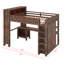 Grand lit mezzanine avec garde-robe et bureau-527911690
