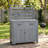 64.9'' H Large Patio Kitchen Island Solid Wood Kitchen Cart, Grill Prep Bbq Table, Garden Potting Bench With Stainless Table Top, 3 Movable Shelves And 2 Drawers,Gray-2062931967