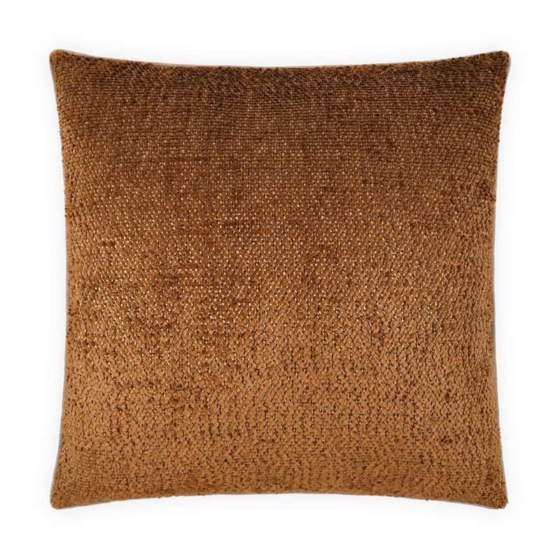 Knubby Throw Pillow, Copper, Square 24"
