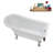 58" Streamlin Clawfoot Tub,Tray,Drain, Clawfeet-101628925-102219861