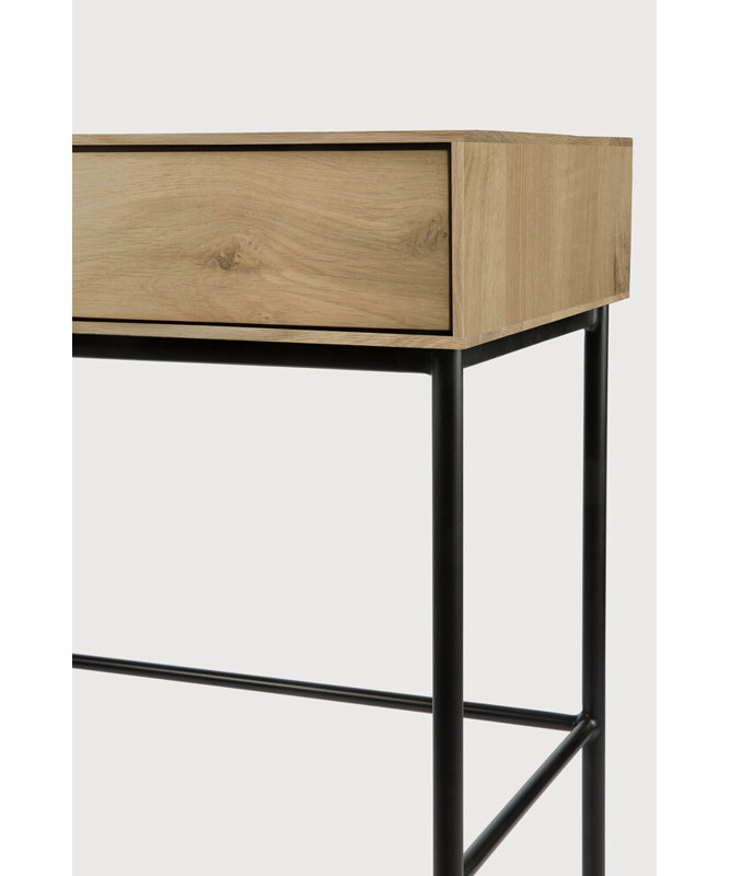 Solid Wood Writing Desk, Natural Oak