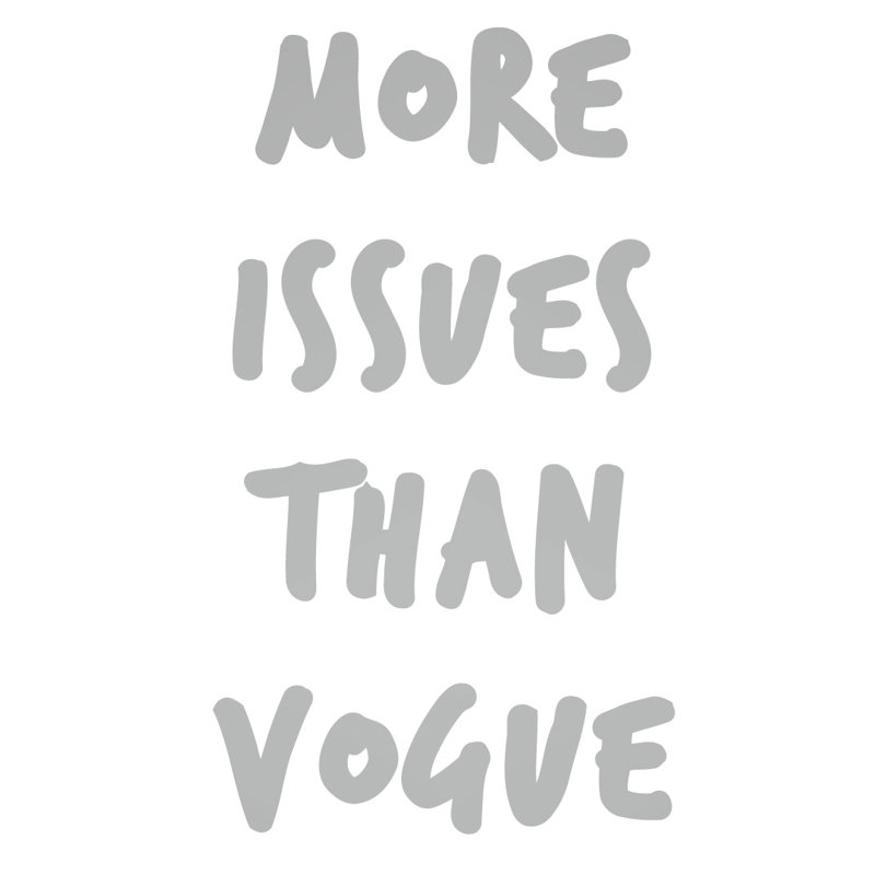 Décalcomanie murale plus de problèmes que vogue, H 60 po x l 34 po x P 0,01 po, Argent