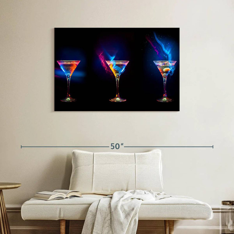Yarlin flamboyant cocktails, H 26 po x l 39 po