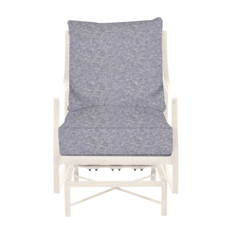 Monaco Patio Chair with Cushions, Welt, Slate Gray, Paper Sky