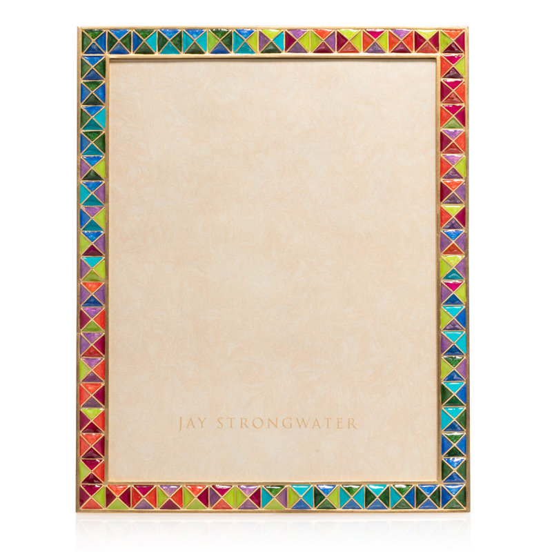 Rainbow Pewter 8" x 10" Pyramid Frame with Gold Finish