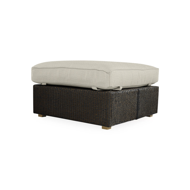 Hamptons Outdoor Ottoman, Cottage Pepper, Mink