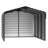 Steel Carport With 3 Wall Kits, 10X15X07-113506820