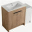 Meuble-lavabo autoportant de 42 po avec lavabo en céramique et armoires de rangement, porte à fermeture douce, armoire combinée 02430IMO + 0312, ensemble KD-1960700682-1960700681-1960700684