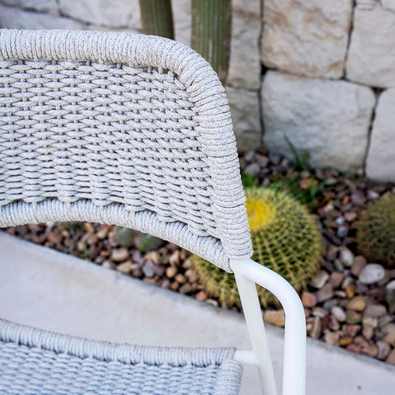 Milos Patio Dining Armchair, White