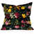 Motif floral noir est en rupture de stock
