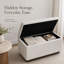 Banc de rangement avec repose-pieds 29,5 po avec couvercle relevable-1290086097