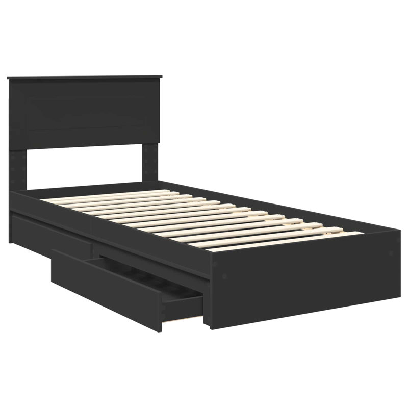 Bed, Small Single (2'6), Black