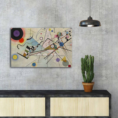 Superbe peinture décorative sur toile par Joan Miro, 17,7 po x 27,6 po | 100% toile de suède, cadre 100% bois (épaisseur: 1,2 po) | Parfait pour le salon, la décoration de bureau et les amateurs d'art, conception moderne unique