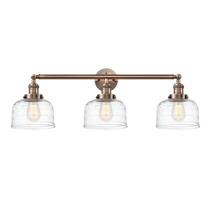 Éclairage pour salle de bain 3 lumières Haracha, Incandescente, Cuivre antique