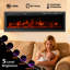 17 Stories Black Electric Fireplace Insert-118711519