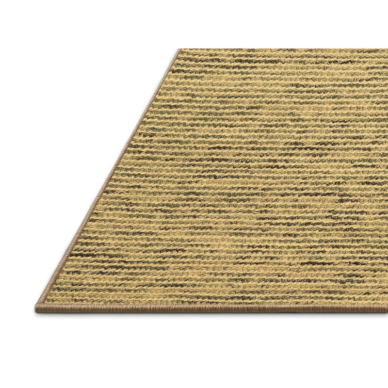 Tapis brun uni en laine et polyester tissé à la machine Dylan-Andrew, Rectangle 7 pi x 9 pi