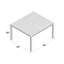 Rectangular Outdoor Dining Table With Umbrella Hole , 45'' in. W 40'' in. D