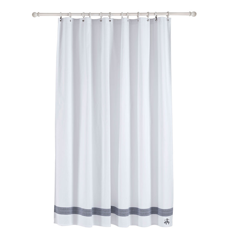 Solid Colour Single Shower Curtain, Navy