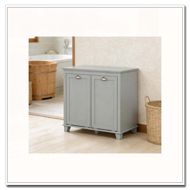 Armoire pour panier à linge inclinable