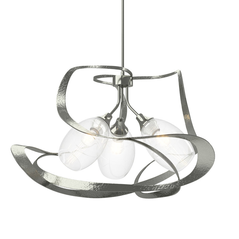 Nest 3 - Light Unique/Statement Novelty Chandelier, Sterling, 22.2" - 64.2"