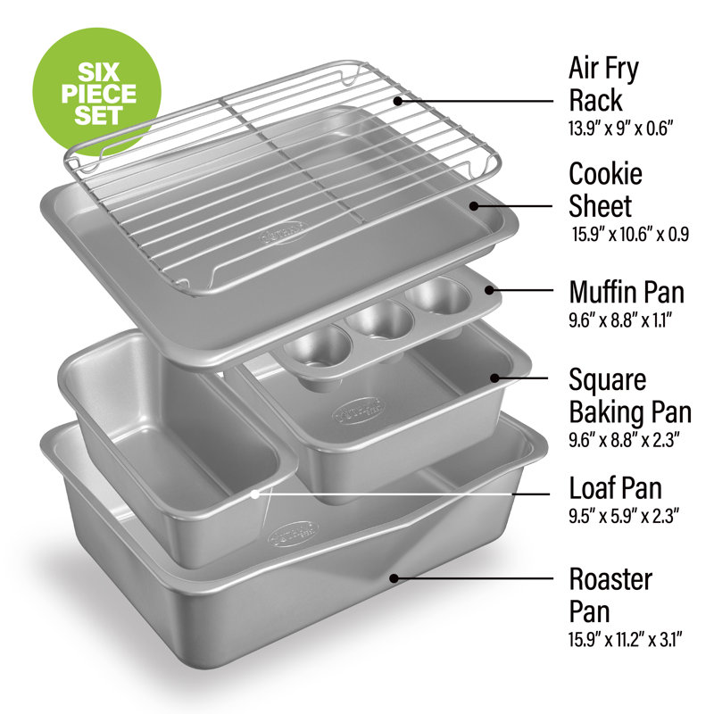 Ensemble de 6 plats de cuisson antiadhésifs Gotham Steel Grey