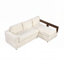 Reversible Armrest Sectional Couch with Chaise, Chenille Fabric and Storage Rack, Comfortable and Versatile for Modern Living.