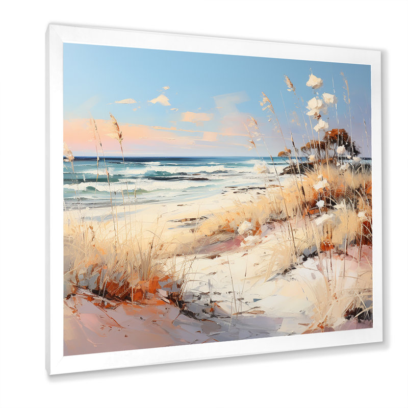 «Coastal Beach Charm Retreat IV», reproduction sur toile, Cadre simple blanc, H 36 po x l 36 po x P 1,5 po