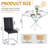 5- Piece Dining Table Set,Glass Top Metal Base Dining Tablewith 4 Faux Leather Dining Chairs-111233774-111233773
