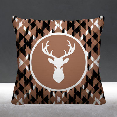 Houndstooth Outdoor Reversible Throw Pillow