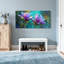 Plantes et fleurs, fleurs mauves éclatantes sur toile-46506254